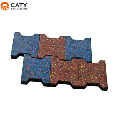 Dog Bone Interlocking Rubber Pavers Tile Weatherproof