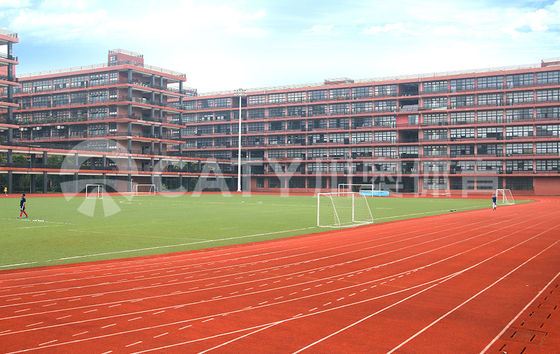Stadium Synthetic Rubber Track Waterproof , Durable Track And Field Rubber Runway