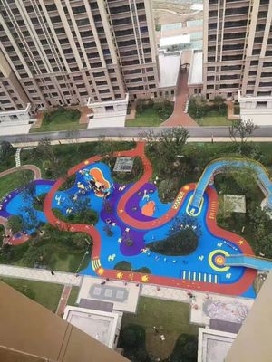Coloful UV Resistant Rubber Flooring Outddor For Community / Housing Estate / Park