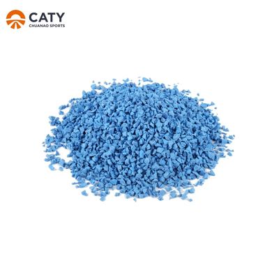 Elastic EPDM Color Granules , Blue Rubber Pellets For Playground