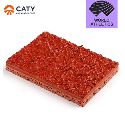 Iaaf Approved 400m Standard 8 lanes Spray Coated Sandwich Athletic Rubber Running Track for Sports Fields