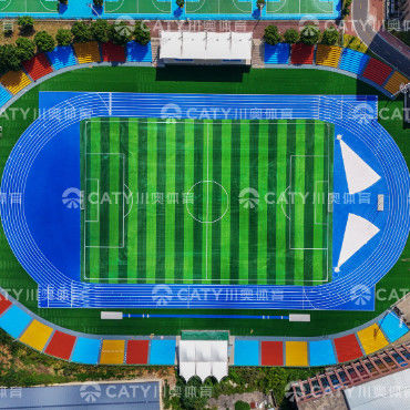 Iaaf Approved Standard Sky Blue Spray Coated Sandwich Athletic Rubber Running Track For Sports Fields