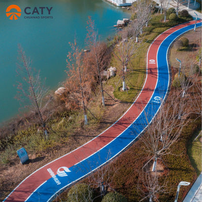 Quick Installation Prefabricated Rubber Jogging Track Material Jogging Colored Rubber Granules