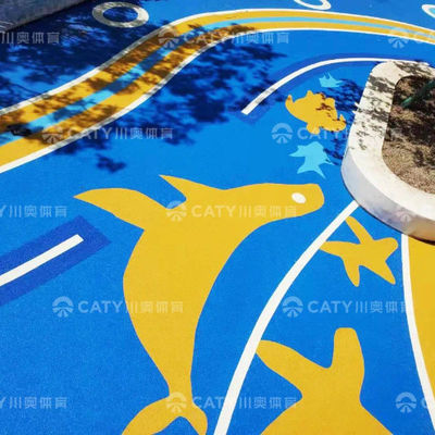 Safety Playground Rubber Tiles  EPDM Playground Flooring Materials Granule EPDM
