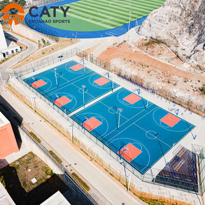 Durable and Cost-Effective Semi-Prefabricated Rubber Sports Court Flooring for Outdoor and Indoor Use