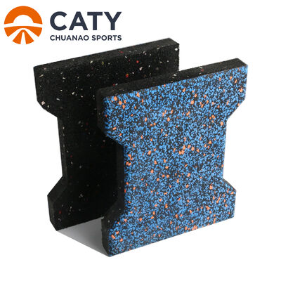 Anti-Slip and Heavy-Duty Dog-Bone Rubber Tile for Walkways and Outdoor Use