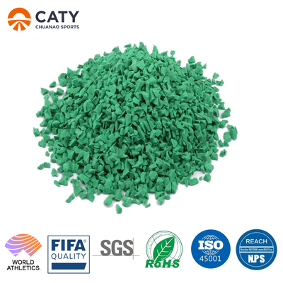 Shock-Absorbing EPDM Rubber Granules Eco-Friendly Red Orange Customized Safe Outdoor Kids Playground Sports Artificial Grass