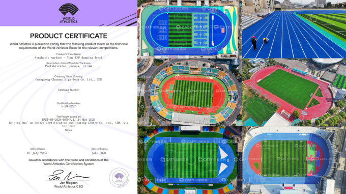 IAAF Certificated ProTrack ASTM Oval Competition Running Track ...