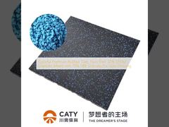 Colorful Premium Rubber Tiles, Non-Toxic 30% EPDM Granules Mixed with 70% SBR Granules for Gym Flooring