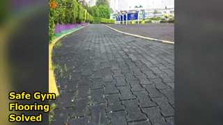 Dog Bone Rubber Tiles Gym Flooring Easy Install